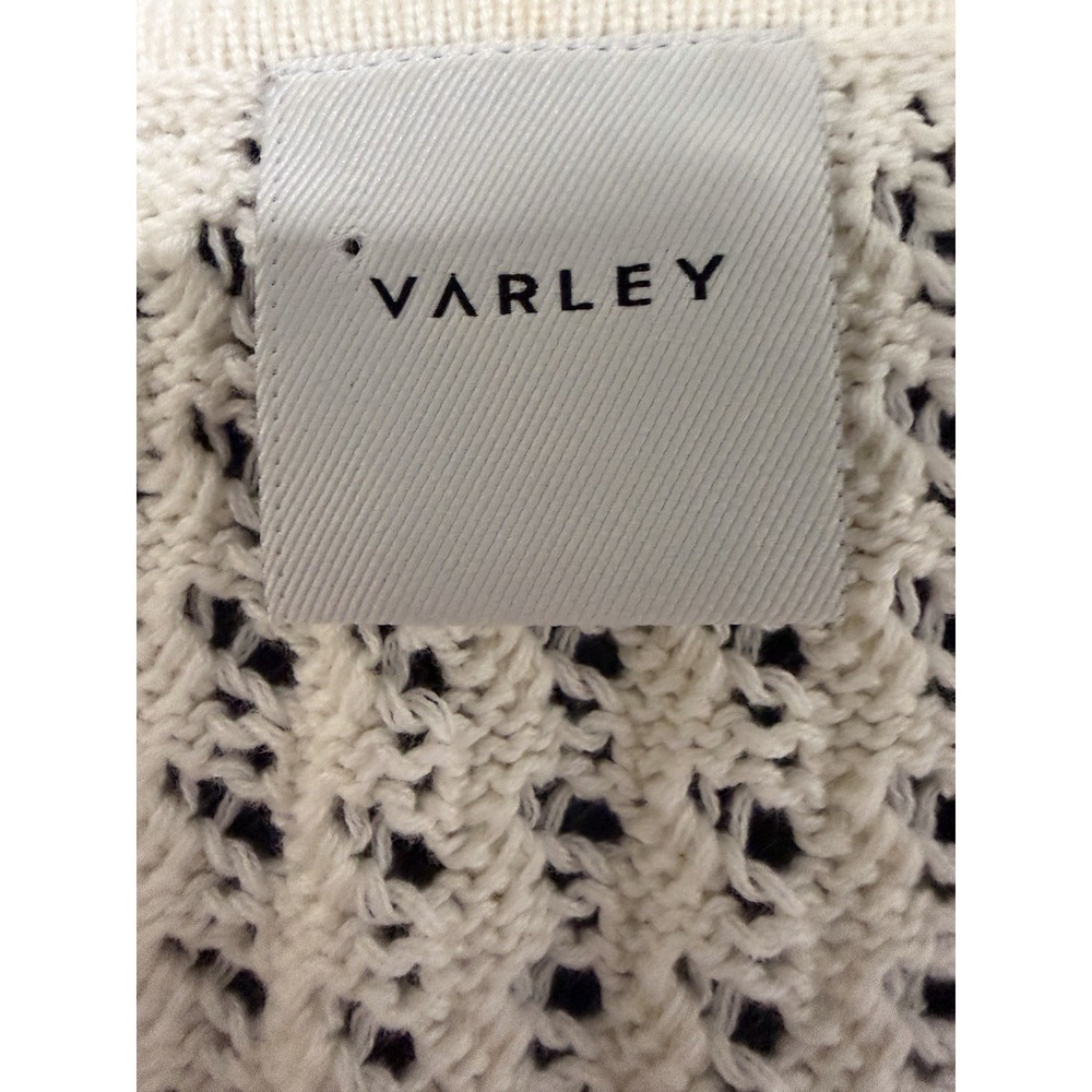 Varley Monte V-Neck Knit Polo Cream Women's‎ Size X-Large - Picture 9 of 12